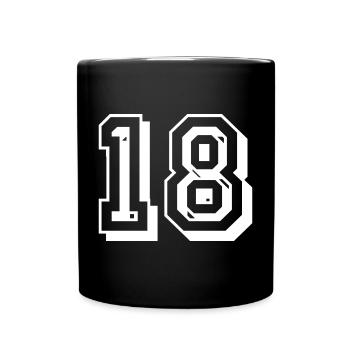 18th birthday of legal age - Full Colour Mug - black - Front