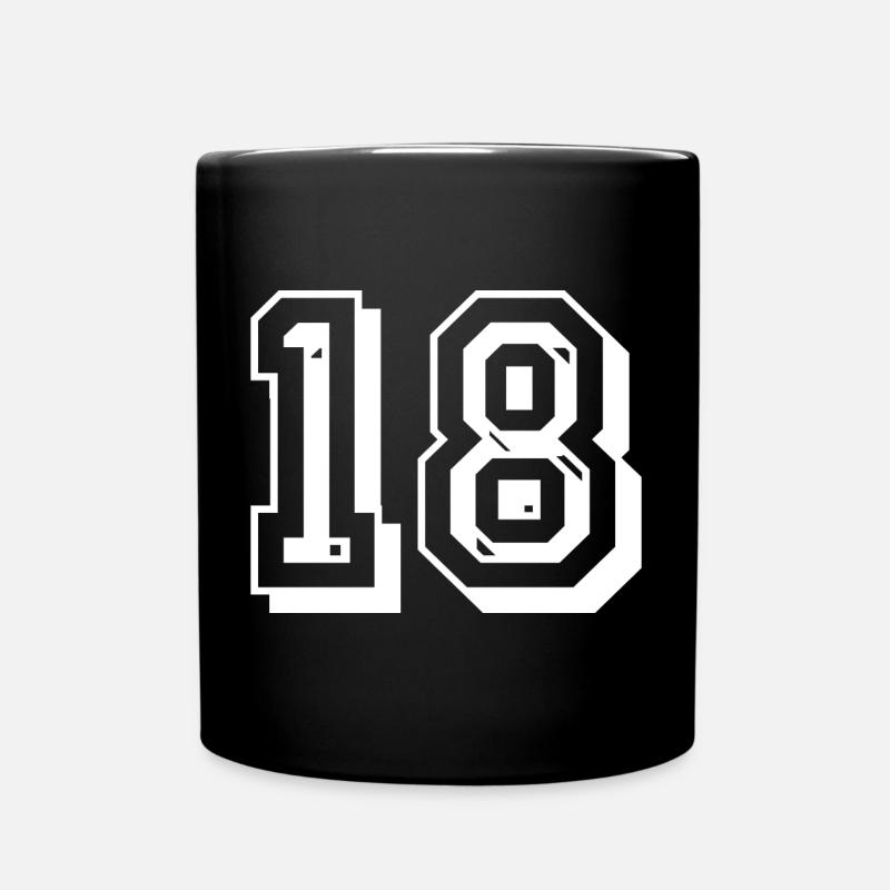18.Geburtstag volljährig - Tasse einfarbig - Schwarz