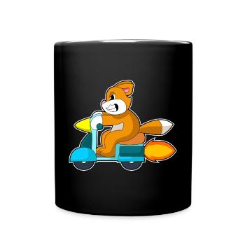 Cat Scooter - Full Colour Mug - black - Front