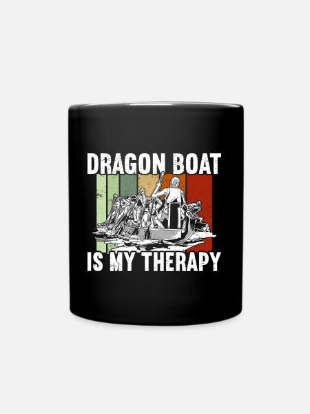 Drachenboot - Tasse einfarbig - Schwarz