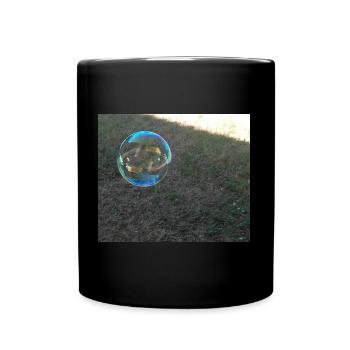 Grande bulle de savon en extérieur - Mug uni - noir - Devant