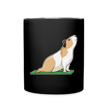 Guinea pig yoga fitness gymnastics - Full Colour Mug - black - Front