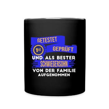 Bester Schwiegersohn der Welt. - Tasse einfarbig - Schwarz - Vorne