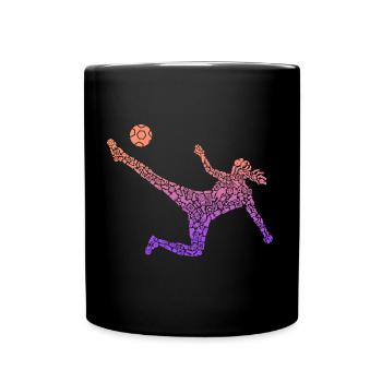 Joueuse de football Filles Joueuse de soccer - Mug uni - noir - Devant