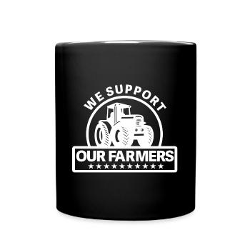 Traktor, Traktorfan, Landwirt - Tasse einfarbig - Schwarz - Vorne