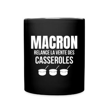 retraite, réforme des retraites, Macron - Mug uni - noir - Devant