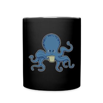 Chope pieuvre - Mug uni - noir - Devant