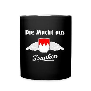 Das Frankenland - Tasse einfarbig - Schwarz - Vorne