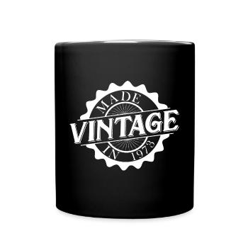 Made in 1973 Vintage Geburtstag Sprüche - Tasse einfarbig - Schwarz - Vorne