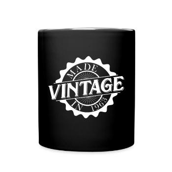 Made in 1963 Geburtstag - Tasse einfarbig - Schwarz - Vorne