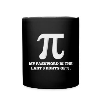 Passwort, Passwort, Computer - Tasse einfarbig - Schwarz - Vorne