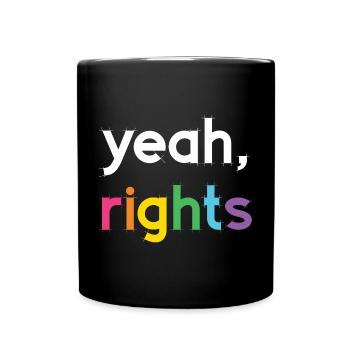 Mois de la fierté LGBT - oui, les droits - Mug uni - noir - Devant
