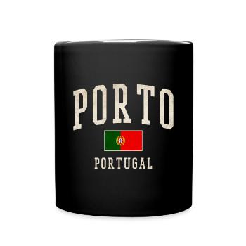 Porto Portugal Vintage Print - Full Colour Mug - black - Front