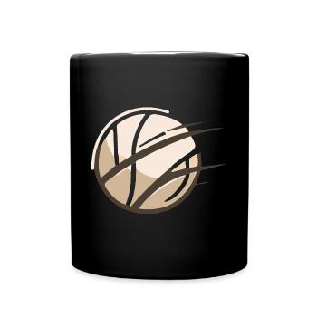 Volleyball motif - Full Colour Mug - black - Front