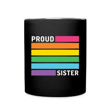 Pride Month LGBT - Proud Sister - Full Colour Mug - black - Front