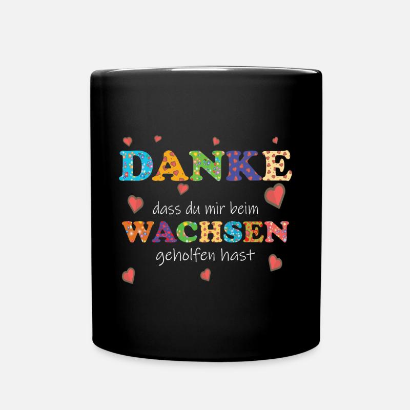 Kita Kindergarten Tagesmutter - Abschied - Danke ! - Tasse einfarbig - Schwarz