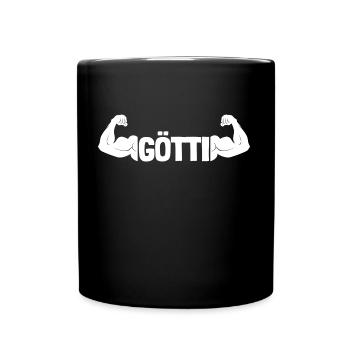 Götti ist der Beste - Tasse einfarbig - Schwarz - Vorne