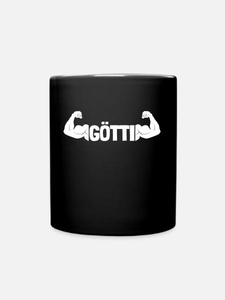 Götti ist der Beste - Tasse einfarbig - Schwarz