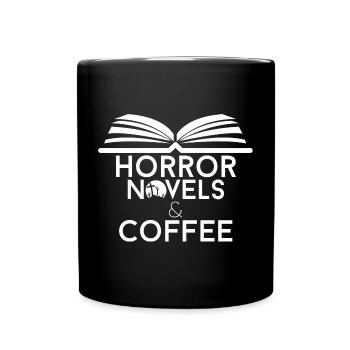 Book Lover Horror Novels and Coffee - Full Colour Mug - black - Front