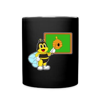 École du professeur d’abeilles pointant des bâtons - Mug uni - noir - Devant