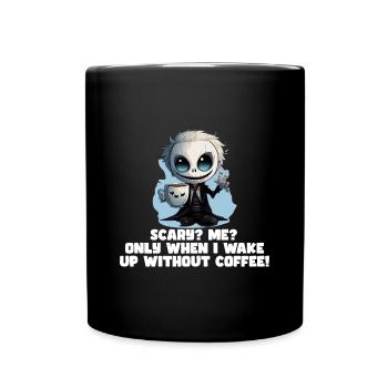 Coffee Morning Muffle Employee Saying Fun Tshirt - Full Colour Mug - black - Front