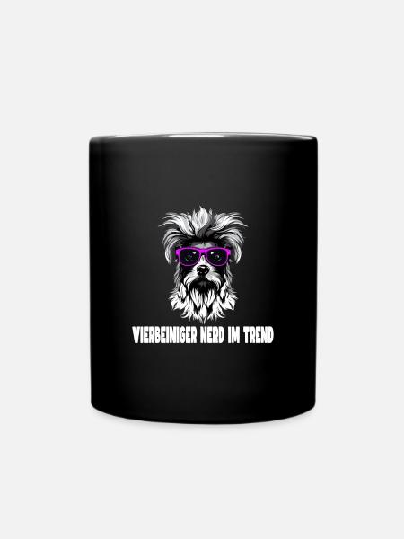 Hund Design - Tasse einfarbig - Schwarz