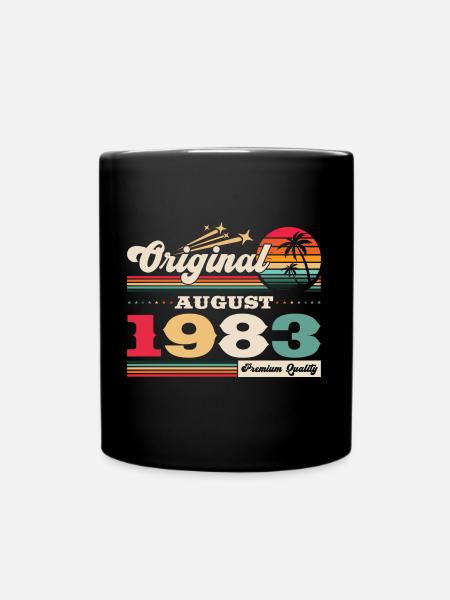 40th Birthday Man Original August Vintage 1983 - Mug uni - noir