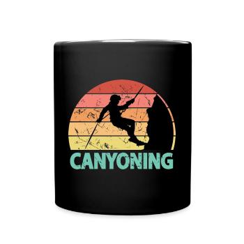 Canyoneer Canyoning - Tasse einfarbig - Schwarz - Vorne