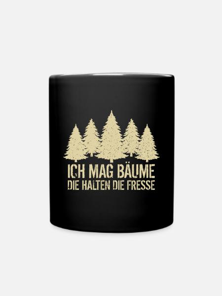 Wandern - Tasse einfarbig - Schwarz