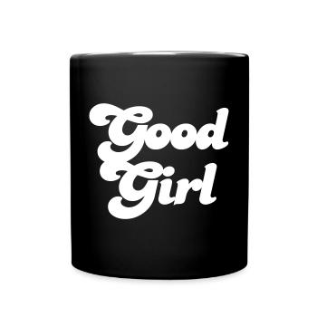 Good Girl Mädchen coole Retro Sprüche Quotes Style - Tasse einfarbig - Schwarz - Vorne