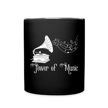 Vintage-Musik (weiß) - Tasse einfarbig - Schwarz - Vorne