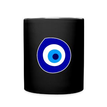 Symbole du mauvais œil - Mug uni - noir - Devant