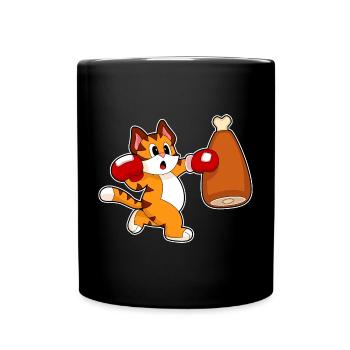Tiger Boxer Punching Bag Boxing - Full Colour Mug - black - Front