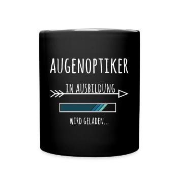 Ausbildung Augenoptiker Optiker Beruf - Tasse einfarbig - Schwarz - Vorne
