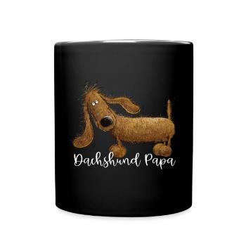 Teckel Papa pour les amateurs de teckels - Mug uni - noir - Devant