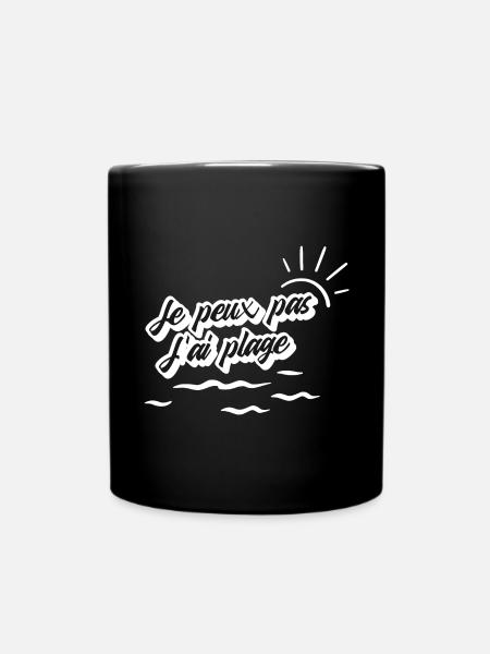 Je peux pas j'ai plage - Mug uni - noir