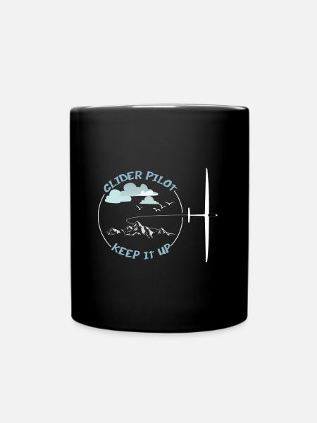 GLIDER PILOT KEEP IT UP - Full Colour Mug - black