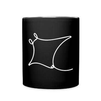 Oceanic Manta - Ray White - Tasse einfarbig - Schwarz - Vorne