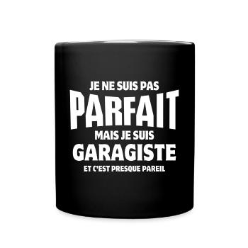 garage, garagiste, je suis garagiste - Mug uni - noir - Devant