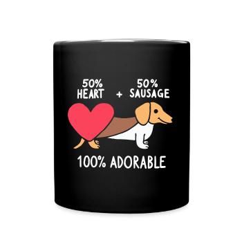 Dachshund Love - Full Colour Mug - black - Front