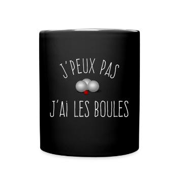 J'peux pas j'ai les boules - Boules de pétanque - Mug uni - noir - Devant