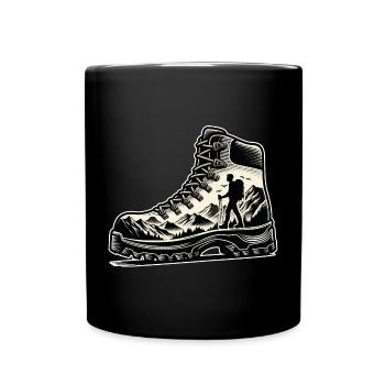 Chaussure randonnée Montagne Trekkeur Randonneur - Mug uni - noir - Devant