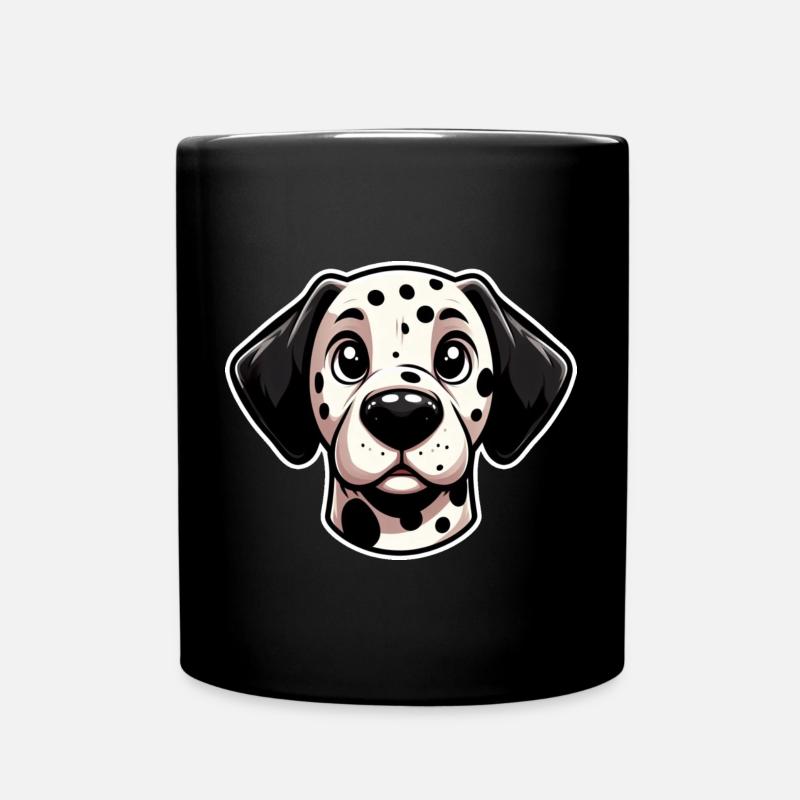 Tête de Dalmatien comique - Mug uni - noir