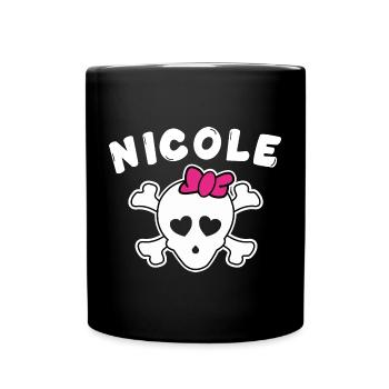 Pirate Nicole Design for Girls and Women - Full Colour Mug - black - Front