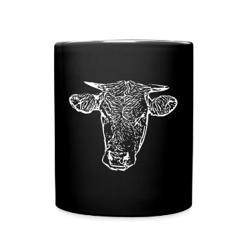 T-shirt de vache personnalisé cadeau pour les agriculteurs - Mug uni - noir - Devant
