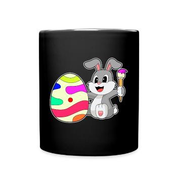 Coloriage de Pâques de Bunny - Mug uni - noir - Devant