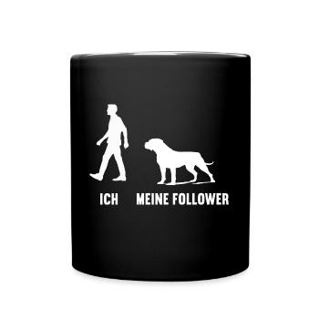 Ich meine Follower Cane Corso Cane Corsofan - Tasse einfarbig - Schwarz - Vorne