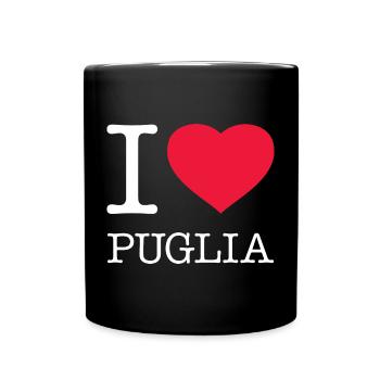 I LOVE PUGLIA Puglia Apulia - Full Colour Mug - black - Front