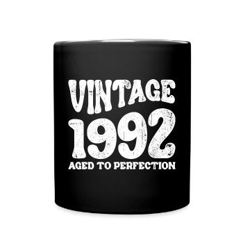 Vintage 1992 Aged to Perfection - Full Colour Mug - black - Front