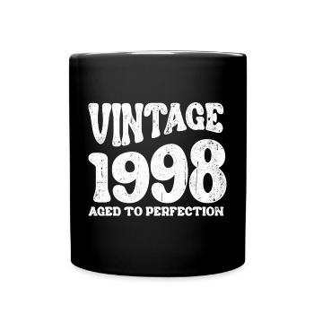 Vintage 1998 Aged to Perfection - Full Colour Mug - black - Front